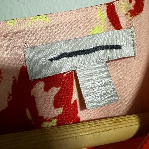 Chelsea28 women dress knee length tiered sleeveless pink lined size s round neck - Picture 6 of 14